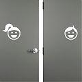  Señalización puertas de baños y lavabos en vinilo adhesivo 04503