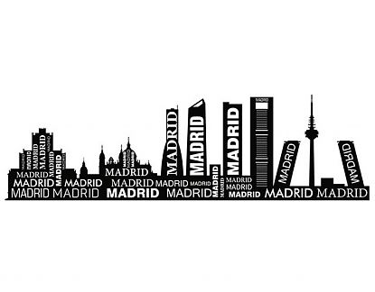  Vinilo Decoración Madrid Skyline - vinilos decorativos de alta calidad, vinilos decorativos pared, vinilos decorativos de pared 03453