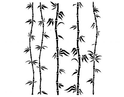  Vinilo Decoración Oriental Tallos de Bambú 03017