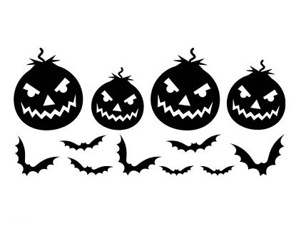  Colección de vinilos decorativos para Halloween Calabazas y murciélagos 05039