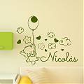  Vinilos infantiles nombre bebé personalizados para la decoración de paredes en habitaciones infantiles  04936