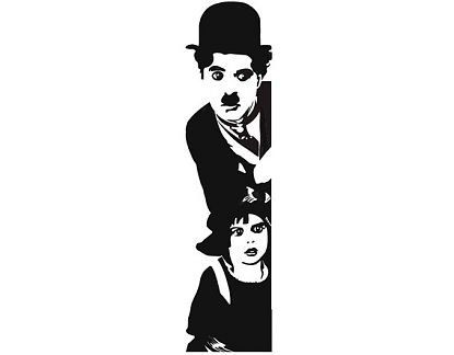  Vinilo Decorativo Chaplin y el Chico 01532