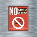  Vinilo adhesivo para bares, restaurantes y negocios de hostelería - NO FUMAR EN LA TERRAZA 07368