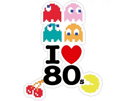  Sticker Vinilo Troquelado Tema Videojuegos - Arcade I Love 80 7 01008