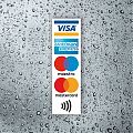  Pegatina adhesiva de medios de pagos aceptados - Pegatina tarjetas de crédito - Sticker Contactless - Pago con el móvil 07697