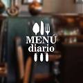  Vinilo adhesivo informativo para bares y restaurantes Menú diario 06306