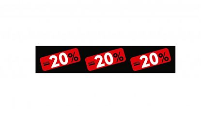  Vinilo adhesivo de rebajas personalizable para escaparates - Elige tu porcentaje de descuento  010019