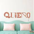  Vinilo decorativo de pared con palabras y tipografías Quiero 04964