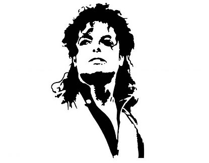  Stencil en vinilo adhesivo para decoración interior Michael Jackson 04209