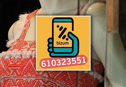  BIZUM - Vinilo adhesivo personalizado con tu número de teléfono 07907