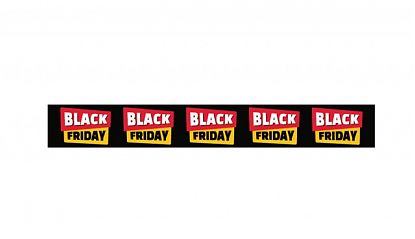  VINILO ADHESIVO BLACK FRIDAY EN TIRA - MEDIDAS PERSONALIZABLES PARA ESCAPARATES DE TIENDAS 010013