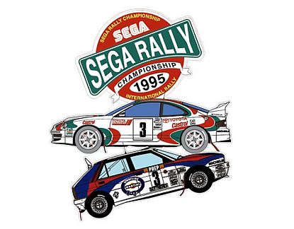  Pegatina troquelada Sega Rally Aniversario 03127