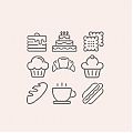  Kit de vinilos decorativos para panaderías - cafeterías 05632