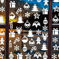  Pegatinas de Navidad con adornos navideños -  Vinilos decorativos de Navidad para Ventanas y escaparates - Decoración de Escaparate Navideño  07478