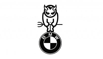  Pegatina Logo BMW en Vinilo de Corte · Para Lateral o Capó · Hecha a Medida · Sin Residuo al Retirar 08268