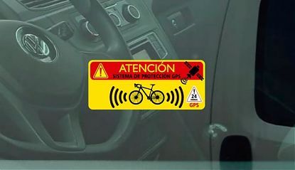  Pegatinas de advertencia de seguimiento GPS para bicicleta - señal de seguridad de prevención de robo para bicicletas 08191