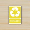  Adhesivos reciclaje para envases - ADHESIVO RECICLAJE ENVASES - Vinilos adhesivos para reciclaje en contenedores de basura 08109