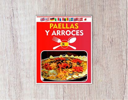  PAELLAS Y ARROCES - Cartel impreso sobre vinilo adhesivo para negocios de hostelería - SPANISH FOOD 07758