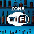  Vinilo Bares y Restaurantes Zona Wifi vinilos cristal bar, vinilos decorativos bares, vinilo café pub 03037