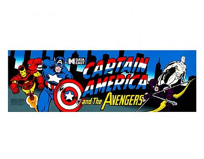  Adhesivo Arcade Captain America and the Avengers, decoración maquina arcade, bartop madrid, bartop mueble, vinilos BARTOP 02228