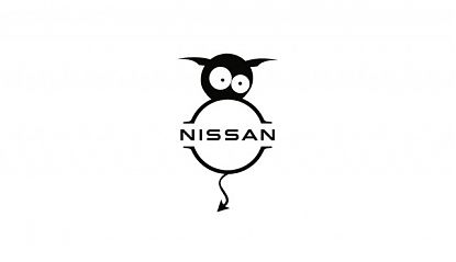  Vinilo Adhesivo de Corte para Vehículos NISSAN: Personalización Divertida y Auténtica con un Toque Diabólico 08898