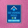  Carteles para inmobiliarias y particulares adhesivos de vinilo - SE VENDE PISO - Cartel en vinilo se vende se alquila 07624