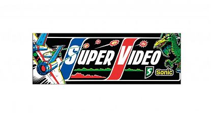  Vinilo Adhesivo para Marquesina Exerion Super Video de SEGA Sonic - Restauración Arcade Egasonic 010042