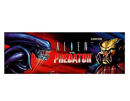  Marquesina en vinilo adhesivo Alien vs. Predator, decoración maquina arcade, bartop madrid, bartop mueble, vinilos BARTOP 03974