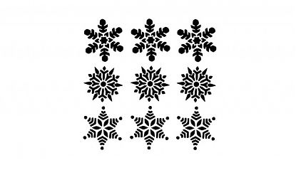  Adornos Cristalinos: Nueve Copos de Nieve en Vinilo para una Decoración Navideña Única y Brillante 08849