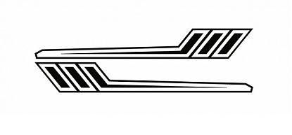  Pegatinas vinilo franjas bandas laterales - Pegatinas de Coches Vinilo Racing Stripe Sticker 08152