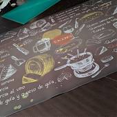 Carteles impresos sobre vinilo adhesivo para la decoración de bares, restaurantes y tiendas de alimentación - goumet