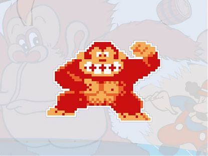 Vinilo adhesivo troquelado Donkey Kong Pixel Art - vinilos BARTOP arcade - decoraciones MUEBLES BARTOP 05877