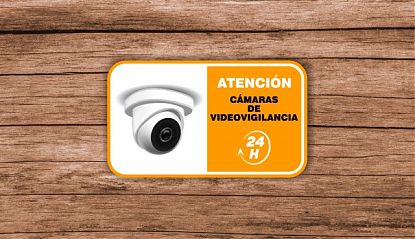  Vinilos carteles videovigilancia de seguridad - Pegatinas videovigilancia - Cartel videovigilancia -Cartel zona videovigilada disuasorio 08359