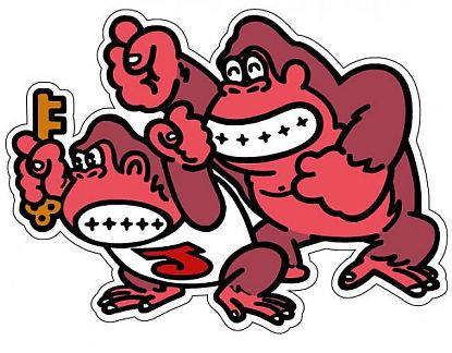  Vinilo Tema Videojuegos Donkey Kong 2 bartop arcade stickers, vinilos personalizados bartop, vinilos para bartop con pie 0405