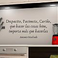  Vinilo decorativo de texto con una frase de Antonio Machado, vinilos frases bonitas, vinilos frases comedor, vinilos de frases para paredes 06424