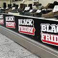  Vinilo  Black Friday Blanco y Rojo - Tira Adhesiva Modular Empalmable para Escaparates 2026 010014