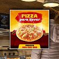  PIZZA PARA LLEVAR - Vinilo adhesivo personalizado especial pizza para llevar 07024