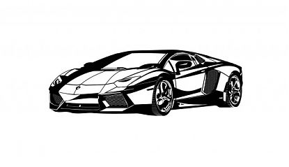  Lamborghini Aventador - Vinilo adhesivo para la decoración de paredes - pegatinas, stikers, calcamonías de pared 08500