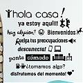  Vinilos con textos y frases divertidas Hola Casa! - vinilos decorativos frases español - vinilos frases 04414