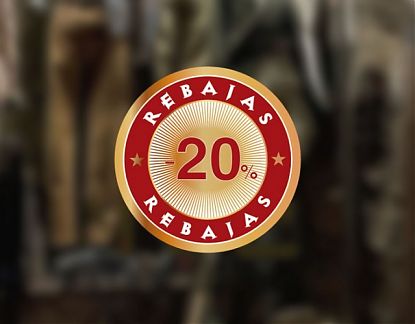  Adhesivo circular personalizado – Destaca promociones y ofertas en escaparates de manera original 06145