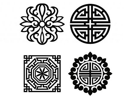  Vinilos Decorativos Orientales Símbología Oriental 1 - vinilos decorativos mandalas grandes, mandala pared vinilo, vinilos mandalas 02811