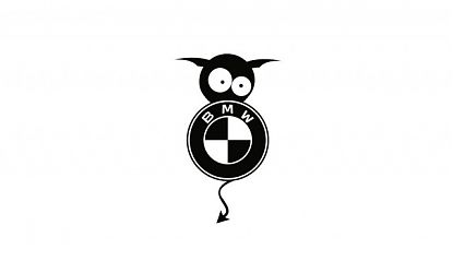  Vinilo Adhesivo de Corte para Vehículos BMW: Personalización Divertida y Original con Toque Diabólico 08896
