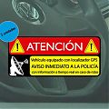  2 unidades - vinilos adhesivos pegatina sticker alarma con aviso sistema gps para coche o moto - PEGATINA ANTIRROBO COCHES 08186