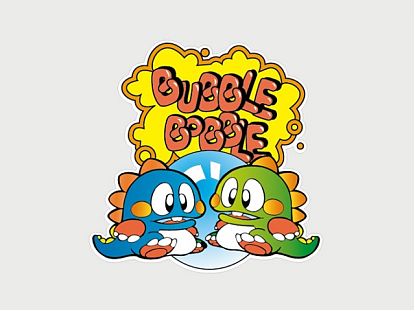  Pegatina impresa sobre vinilo del videojuego Bubble Bobble 05382