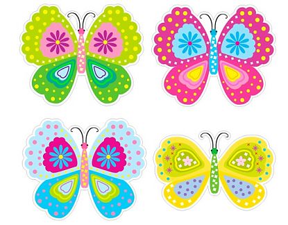  Stickers Infantiles Pared Mariposas de Colores 01767