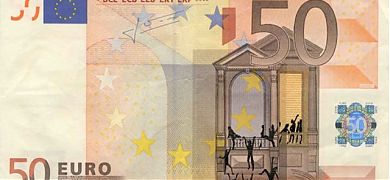 Billetes de euro hackeados representan la inestabilidad económica y social de Gracia