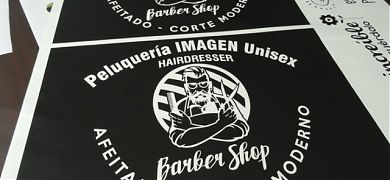 Vinilos personalizados para una peluquería
