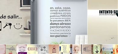 La moda de los vinilos de texto con frases, palabras, refranes y citas famosas