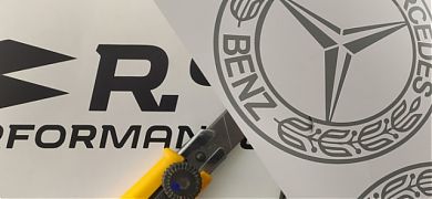 Dos nuevos vinilos decorativos para vehículos!!!!! Renault RS Performance y Logotipo de Mercedes Benz
