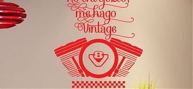 Nuevos vinilos decorativos vintage. Los mejores diseños y precios para decorar las paredes de tu casa